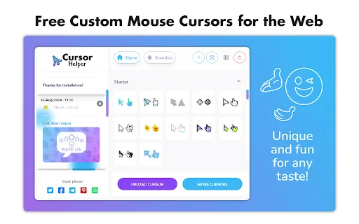 Cursor Helper: Kursor Mouse Kustom Gratis & Menarik untuk Chrome description image 1