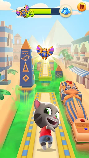 Download Talking Tom Gold Run Terbaru – Lari Emas Gratis description image 1