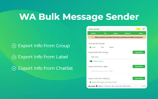 WA Bulk Message Sender: Kirim Pesan WhatsApp Massal Otomatis description image 2