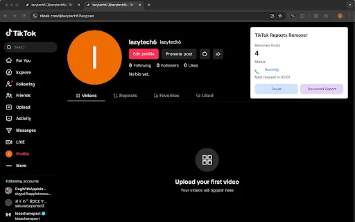 Download Reposts Remover for TikTok – Hapus Repost Sekali Klik description image 2