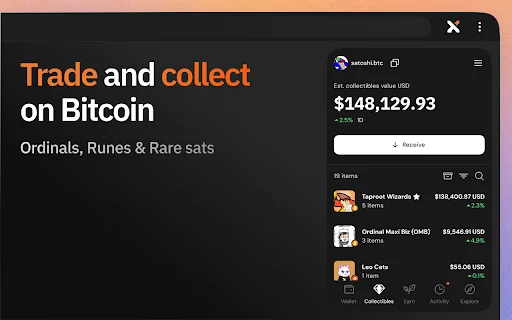 Download Xverse Bitcoin Wallet: Kelola BTC, Ordinals & Runes Aman description image 2