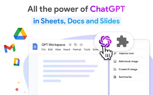 GPT Workspace: AI Terintegrasi untuk Google Docs, Sheets & Gmail description image 1