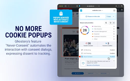 Ghostery AdBlocker: Browser Cepat & Privasi Maksimal – Unduh description image 3