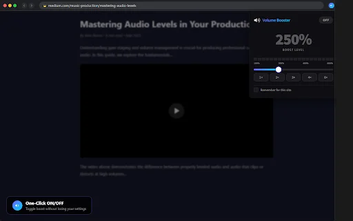 Volume Booster – Tingkatkan Volume Browser Hingga 600% Gratis description image 3