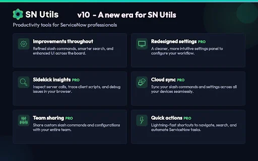 Download SN Utils Terbaru – Alat Produktivitas ServiceNow Gratis description image 5
