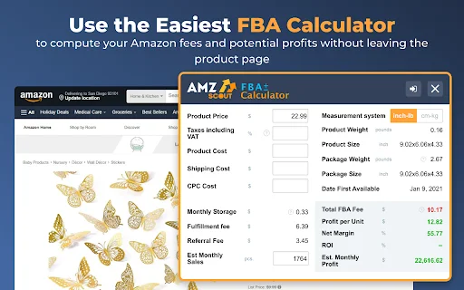 Download Amazon FBA Calculator Gratis – Estimasi Profit Cepat description image 1