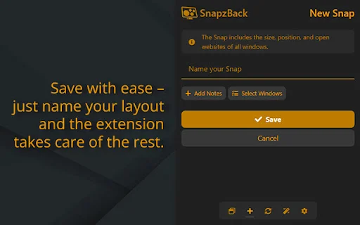 SnapzBack: Kelola Layout Tab Chrome Anda dengan Mudah & Efisien description image 2