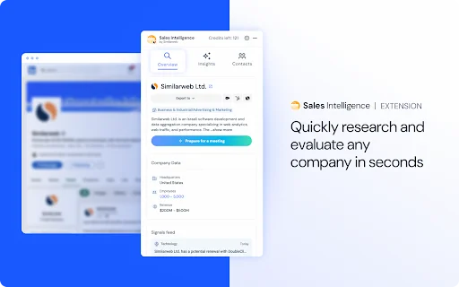 Similarweb Sales Extension: Cari Prospek & Email Bisnis Cepat description image 1