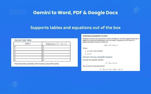 Ekspor Gemini ke Word & PDF – Unduh Ekstensi Gratis Sekarang description image 1