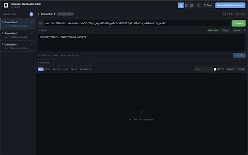 Download PieSocket WebSocket Client – Debugging API Terbaik description image 1