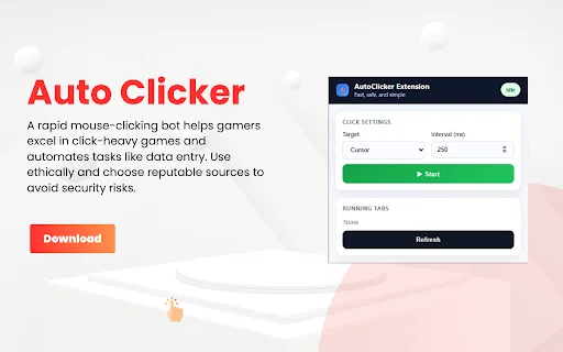 Download Auto Clicker Chrome – Ekstensi Klik Otomatis Terbaik description image 1