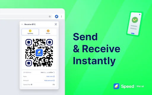 Speed Bitcoin Lightning Wallet: Kirim BTC Instan di Chrome description image 2