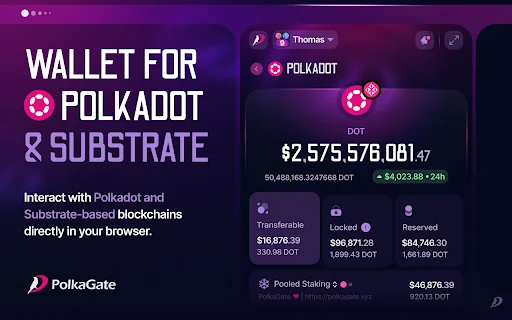 Download PolkaGate Terbaru – Dompet Polkadot Aman & Mudah description image 1