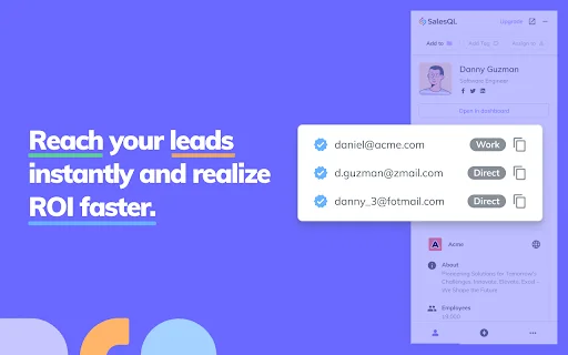 Download SalesQL Terbaru – Cari Email B2B LinkedIn Gratis description image 2