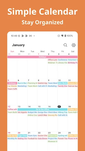 Download Simple Calendar: Clean&Minimal Terbaru – Jadwal Mudah description image 1