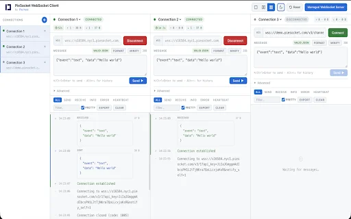 Download PieSocket WebSocket Client – Debugging API Terbaik description image 2